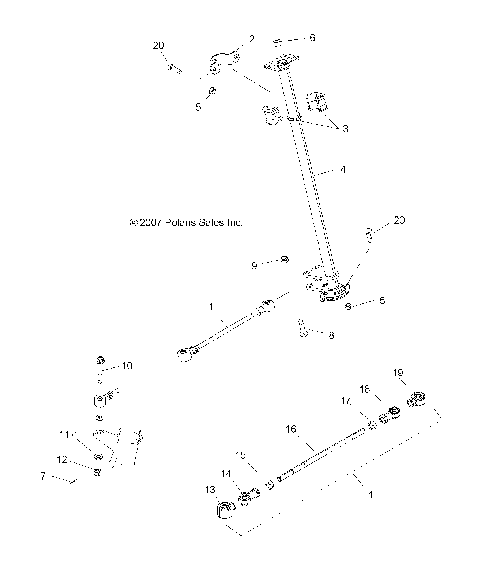 STEERING, STEERING POST - A09DN76AB/AL/AY (49ATVSTEERING08SPX25)