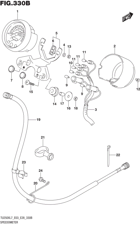 SPEEDOMETER (TU250XL7 E28)
