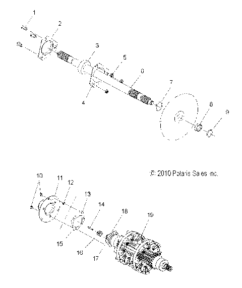 DRIVE TRAIN, JACKSHAFT and DRIVESHAFT - S11PK6HSA/HSL/HEA/PM6HSA/HSL (49SNOWDRIVETRAIN11600RMK)