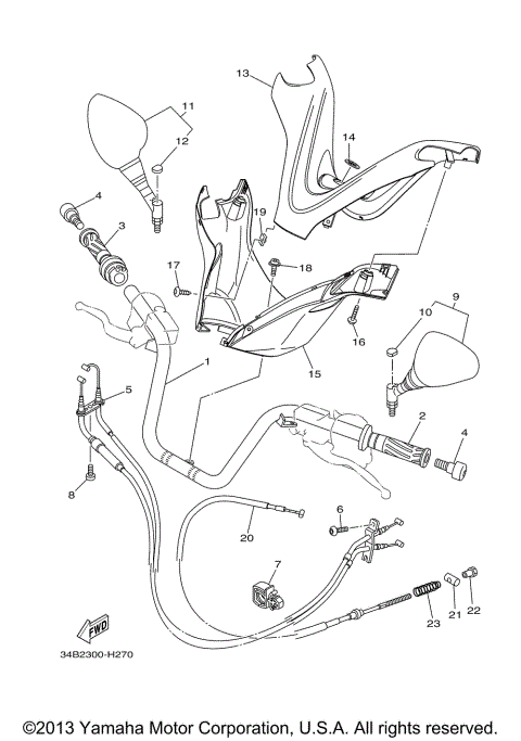 STEERING HANDLE CABLE