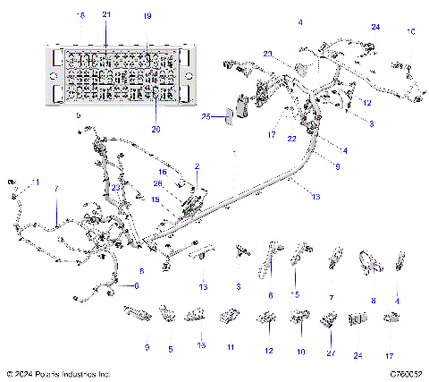 ELECTRICAL, WIRE HARNESS, CHASSIS - Z25XPE92A/92B (C760052)