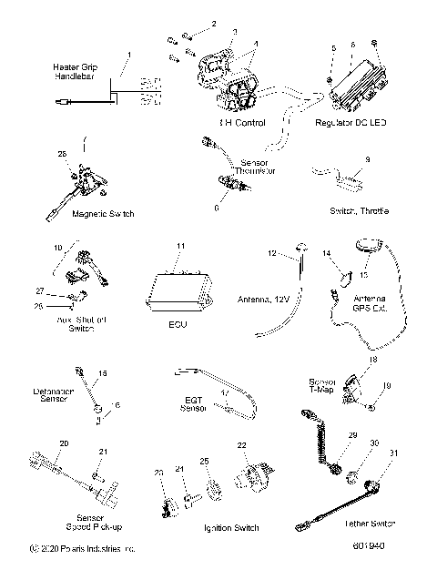 ELECTRICAL, SWITCHES, SENSORS and COMPONENTS - S22TDL8RS/8RE ALL OPTIONS (601940)