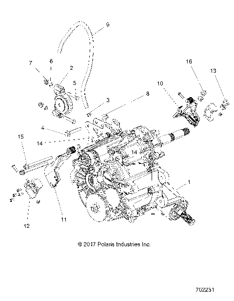DRIVE TRAIN, MAIN GEARCASE MOUNTING - R18RGE99FM/EFB/SCM/SCB/SFM/CCM (702231)