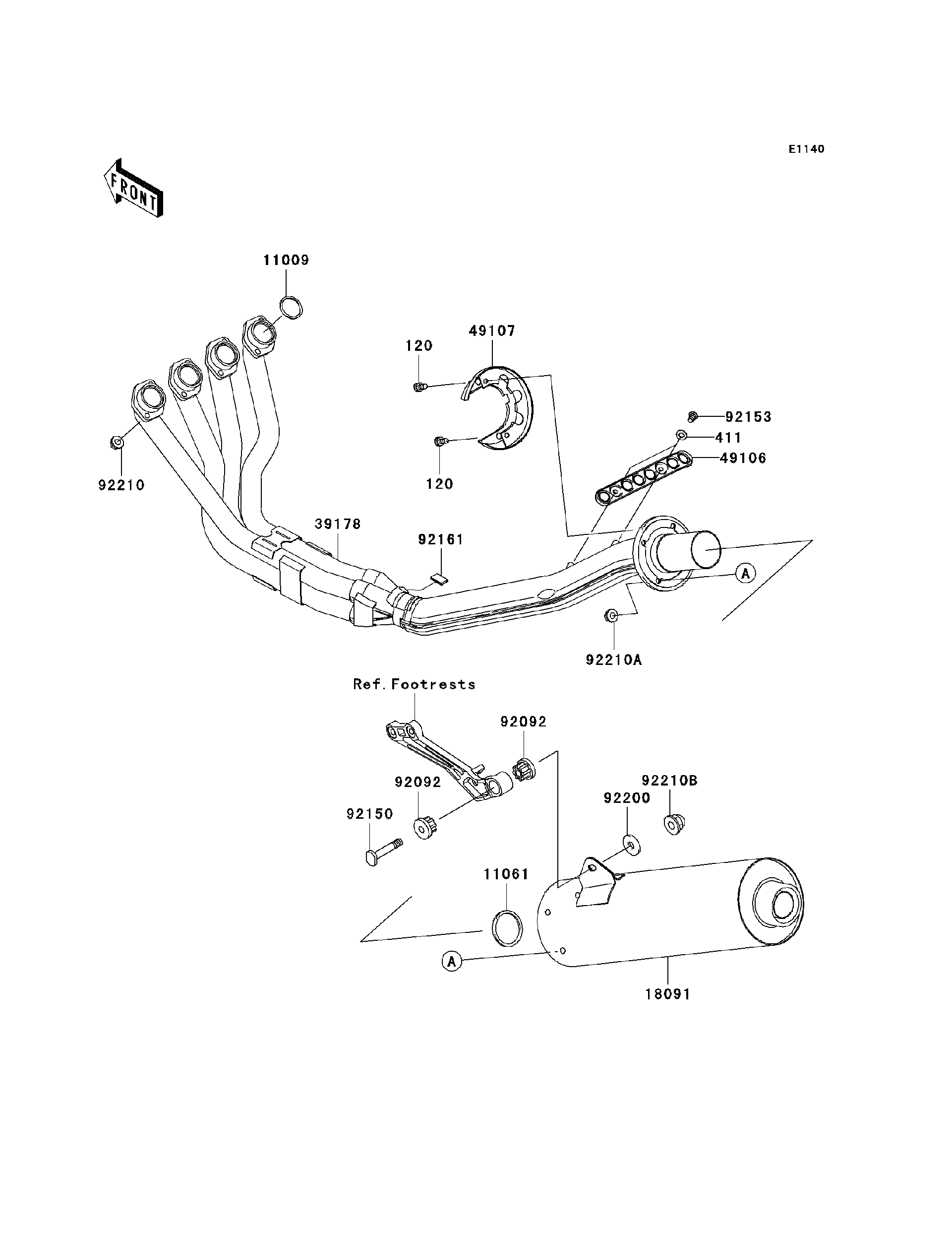 Rページ 2006 Kawasaki Motorcycles Parts-Finder Diagrams | Texas