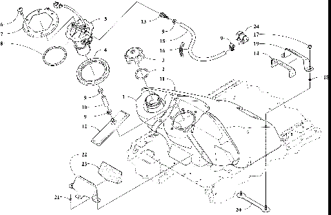 GAS TANK AND FUEL PUMP ASSEMBLY [107486]