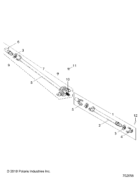DRIVE TRAIN, FRONT PROP SHAFT - Z19VBE99F2/S99C2/CM (702558)