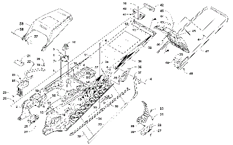 TUNNEL, REAR BUMPER, AND SNOWFLAP ASSEMBLY [103730]