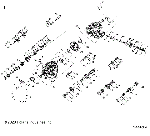 DRIVE TRAIN, MAIN GEARCASE INTERNALS - Z21S1E99AR/BR (1334384)