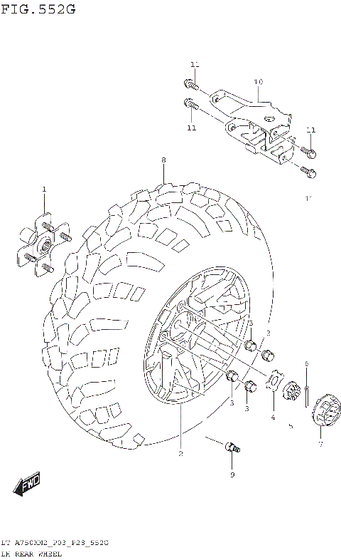 LH REAR WHEEL (LT-A750XPZM2 P03)