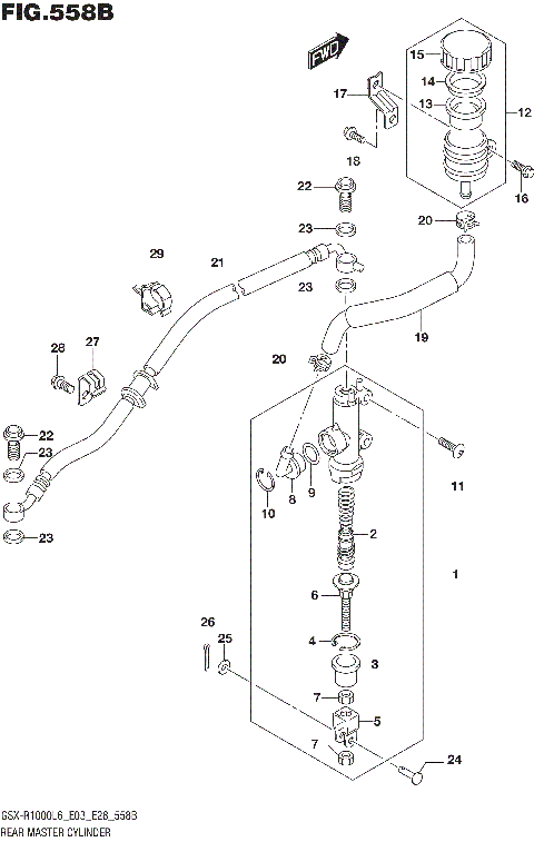 REAR MASTER CYLINDER (GSX-R1000L6 E28)