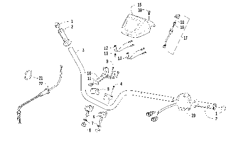 HANDLEBAR AND CONTROL ASSEMBLY [94223]
