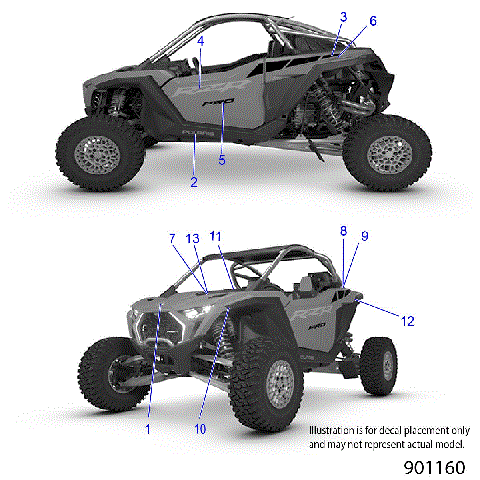 BODY, DECALS - Z26RPK2KAC/BC (901160)