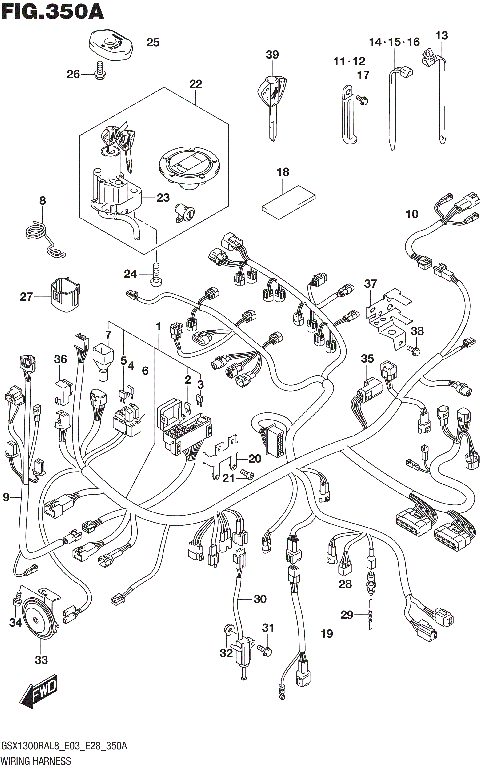 WIRING HARNESS (GSX1300RAL8 E03)
