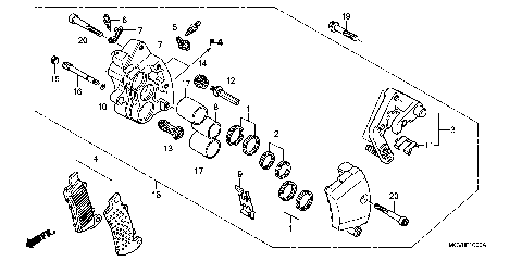 RIGHT FRONT BRAKE CALIPER