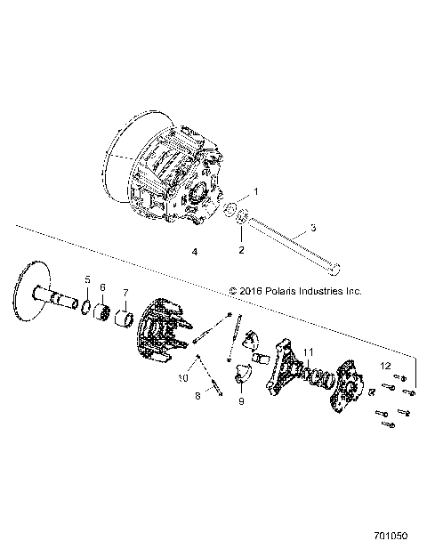 DRIVE TRAIN, PRIMARY CLUTCH - R16RVAD1A1 (701050)