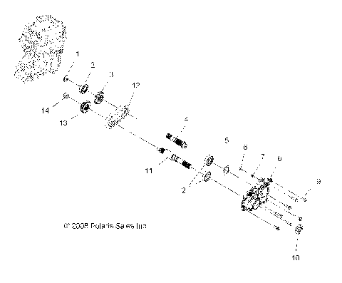 DRIVE TRAIN, MAIN GEARCASE OUTPUT SHAFT - A15S6A76FA (49ATVSHAFTOUTPUT096X6)