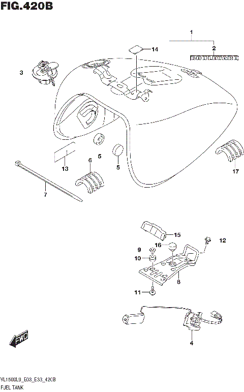 FUEL TANK (VL1500BL9 E33)