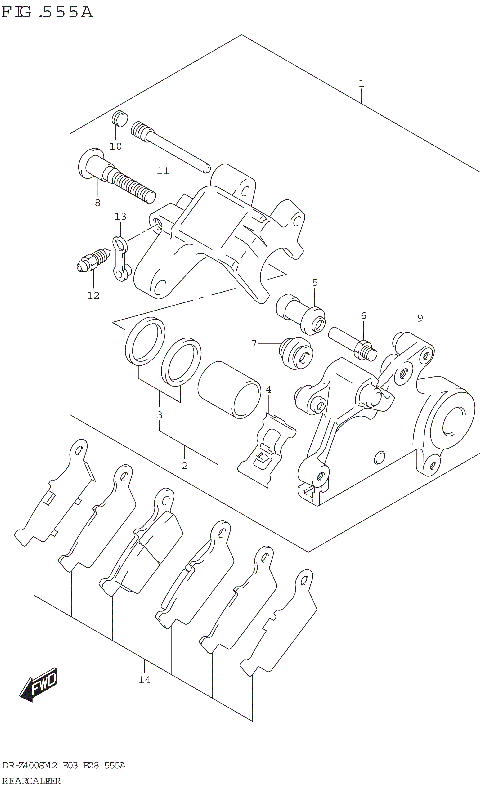REAR CALIPER (DR-Z400S)
