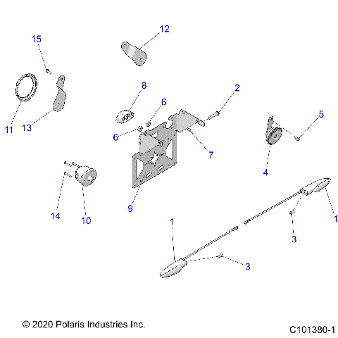 ELECTRICAL, TURN SIGNALS, HORN and LICENSE PLATE LIGHT - A20SWE57F1/S57C1/C2/E1/E2 (C101380-1)