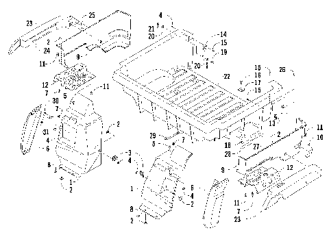 REAR BODY PANEL AND CARGO BOX ASSEMBLY [88900]