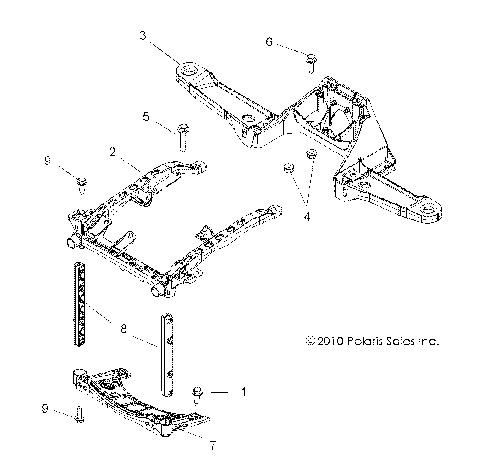 BODY, FRONT RACK SUPPORT - A15SYE85FS (49ATVRACKMTG11SPTRG550)