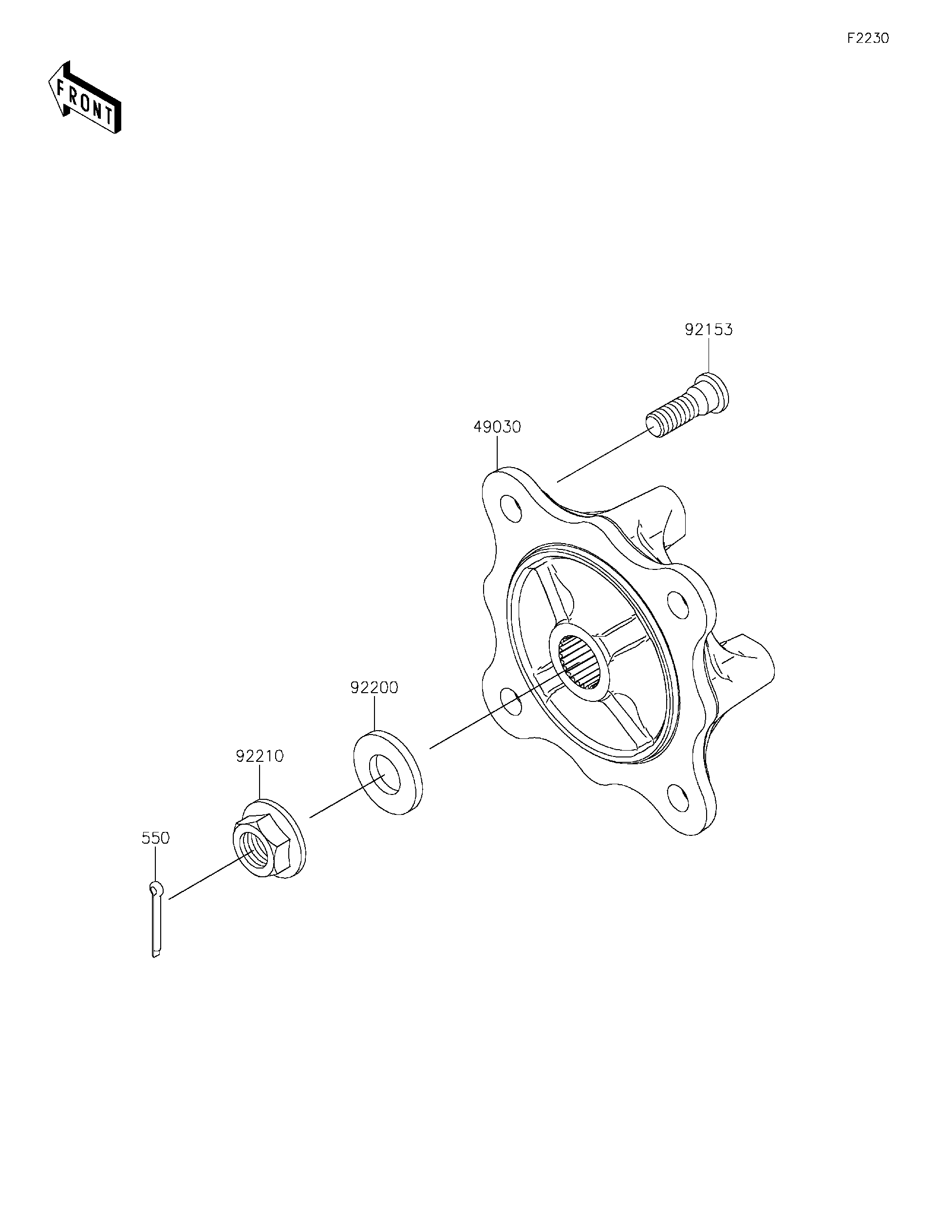 2020 Kawasaki Mule PRO-FXT Ranch Edition Front Hubs/Brakes