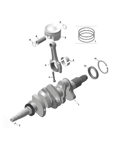 01- ROTAX - Crankshaft and Pistons