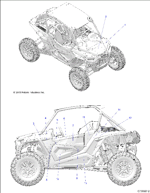 BODY, DECALS, GRAPHICS, GHOST GRAY - Z20PAL92AG/BG/LG/G92AG/LG (C700807-2)