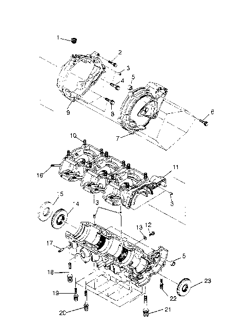 CRANKCASE ASSEMBLY SL 650 B954058 (4930483048B012)