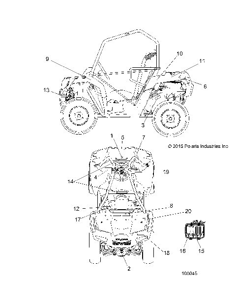 BODY, DECALS - A15DAA32AA/AJ (100045)
