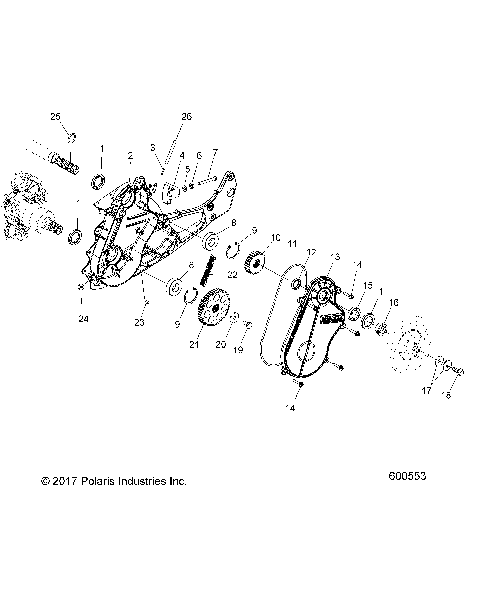 DRIVE TRAIN, CHAINCASE - S21EDE6PS (600553)