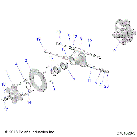 SUSPENSION, REAR CARRIER - Z20A5K87BG (C701020-3)