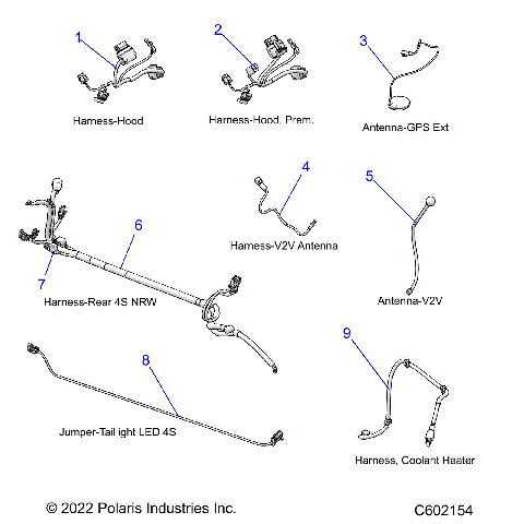 ELECTRICAL, WIRE HARNESSES, HOOD/JUMPERS, GPS - S24TKP9FS (C602154)