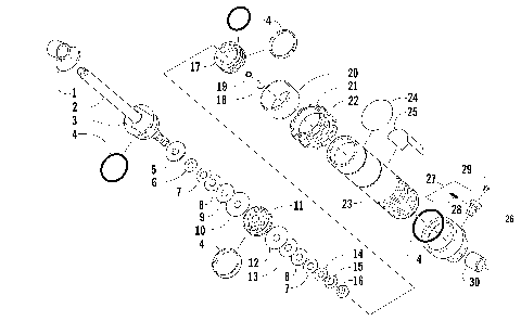 REAR SUSPENSION FRONT ARM SHOCK ABSORBER [86433]