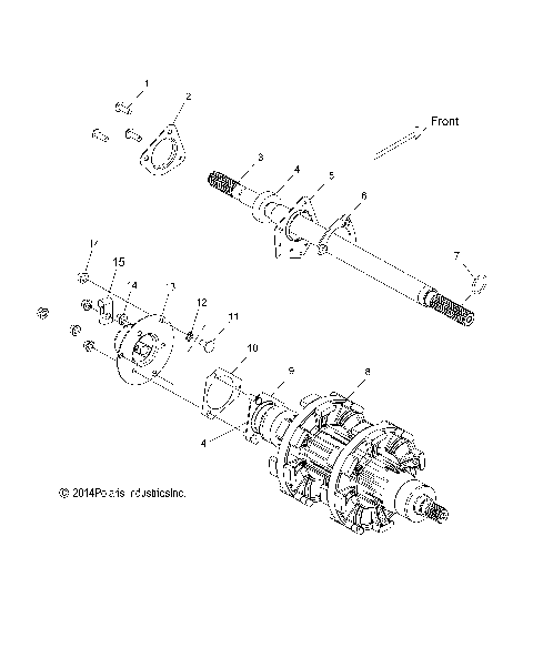DRIVE TRAIN, JACKSHAFT and DRIVESHAFT - S16CJ5BSL/BEL (49SNOWDRIVETRAIN15550155)
