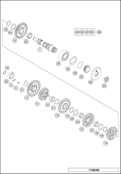 TRANSMISSION II - COUNTERSHAFT