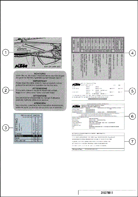 TECHNIC INFORMATION STICKER