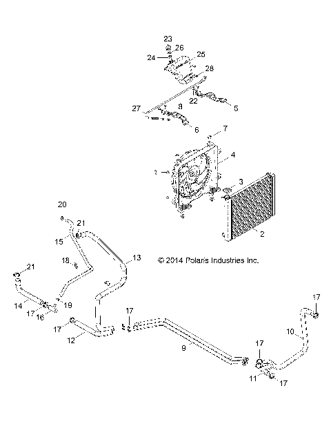 ENGINE, COOLING SYSTEM - R15RUA57AA/E57AC (49RGRCOOL15570F)