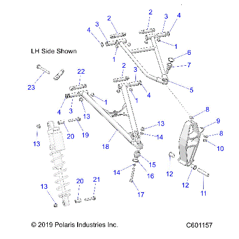 SUSPENSION, CONTROL ARMS and SPINDLE - S20EDP6PS/6PEM (C601157)
