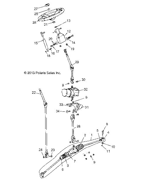 STEERING, STEERING ASM. - R14WH88A/9EA ALL OPTIONS (49RGRSTEERING14CREW)