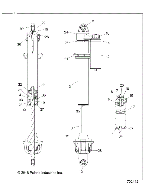 SUSPENSION, FRONT SHOCK INTERNALS - Z17VFE99NM (702412)