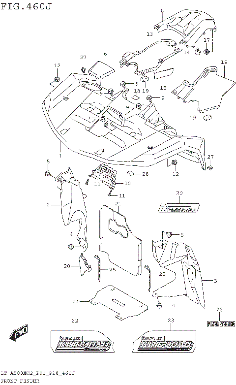 FRONT FENDER (LT-A500XPZM2 P33)