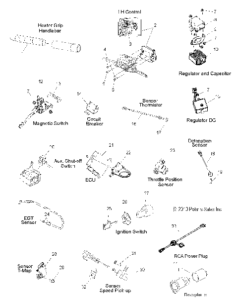 ELECTRICAL, SWITCHES, SENSORS and COMPONENTS - S11BF6NS/BD6NS ALL OPTIONS (49SNOWELECT11RUSH)