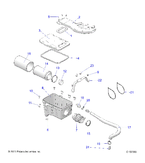 ENGINE, AIR INTAKE SYSTEM - A23S6E57F1/FK (C102389)