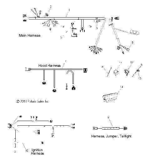 ELECTRICAL, WIRE HARNESS - S12BR8GSA/GSL (49SNOWHARNESS12800SB)