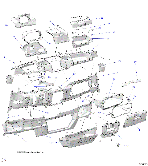 BODY, DASH - R23RRE99FJ/F9/RRS99CJ/EJ/F9/FJ/C9/E9/CK/EK/RRP99CJ (C731035)