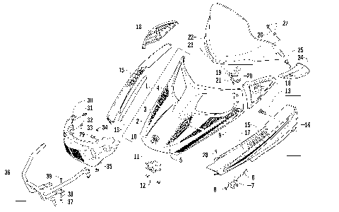 HOOD, WINDSHIELD, AND FRONT BUMPER ASSEMBLY [94761]