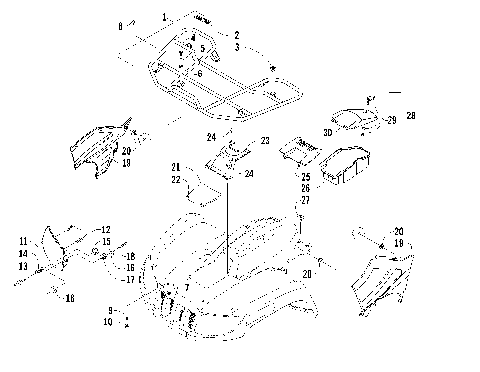FRONT RACK AND HEADLIGHT ASSEMBLIES [87386]