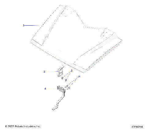 BODY, HOOD LATCH - R25CCA57A1 (C730735)