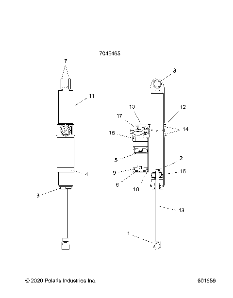 SUSPENSION, SHOCK, REAR TRACK - S21TKP8RS/8RE ALL OPTIONS (601659)